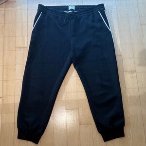 Wilfred Black Joggers with Cream Stripe
